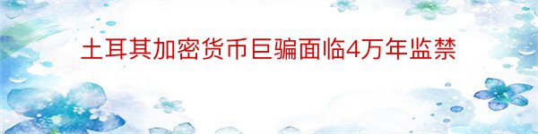 土耳其加密货币巨骗面临4万年监禁