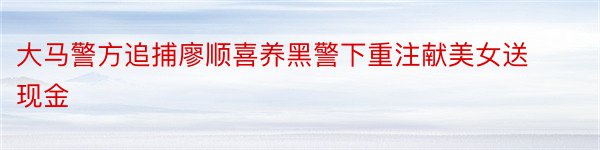 大马警方追捕廖顺喜养黑警下重注献美女送现金